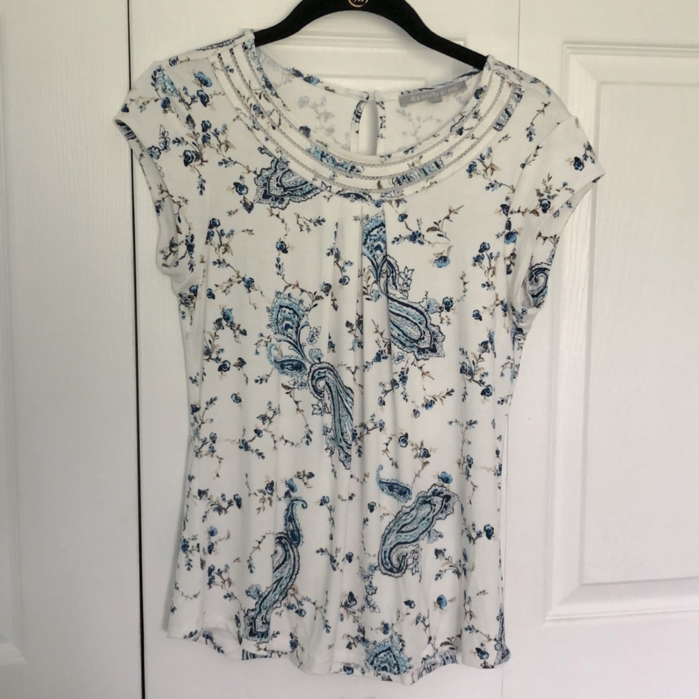 Daniel Rainn Brinn Scoop Neck Pleat Knit Top
